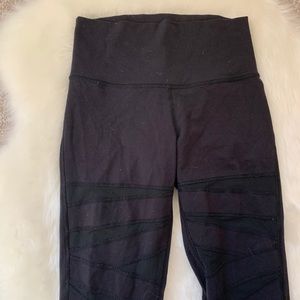 Black Lululemon Leggings with Mesh